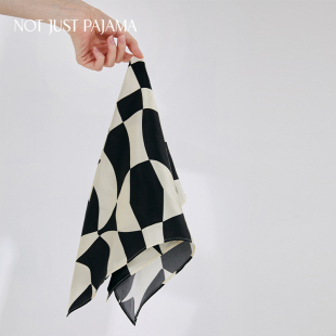 Chess系列 Pajama 设计感重磅真丝丝巾插画发带发饰方巾 Just Not