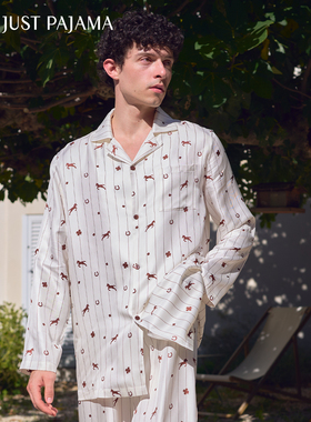 新年礼物Not Just Pajama Pony小马系列真丝斜纹男女同款长袖睡衣