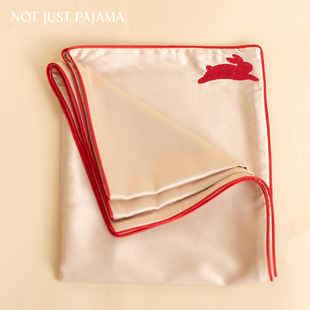 Binky系列 Pajama 22姆米桑蚕丝双面真丝兔子刺绣枕套 Just Not