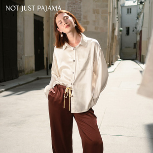 家居服套装 Not 22姆米真丝睡衣春夏长袖 Pajama Just