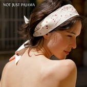 Pajma Not Just 泡泡小狗22姆米真丝丝巾印花窄丝巾可做发带送礼