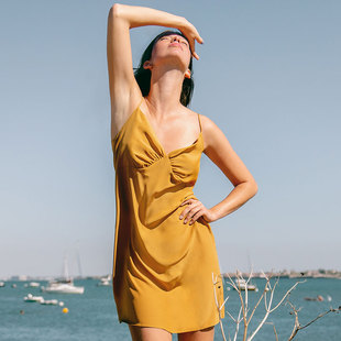 度假系列 Pajama 真丝吊带睡裙夏连衣裙外穿 Just Not