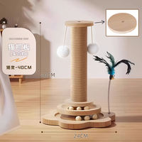 The cat scratch board is wear-resistant and does not shed flakes. The sisal cat paw post is a small cat toy, a cat toy stick for self-entertainment and boredom, and a cat climbing frame are all integrated thumbnail 4