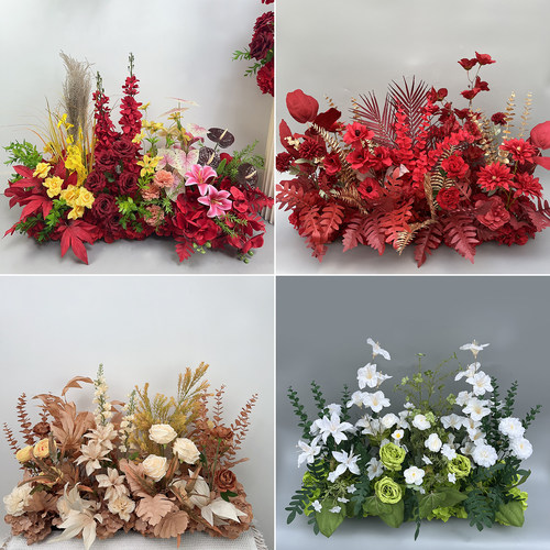 婚庆地排花路引花迎宾花订婚装饰