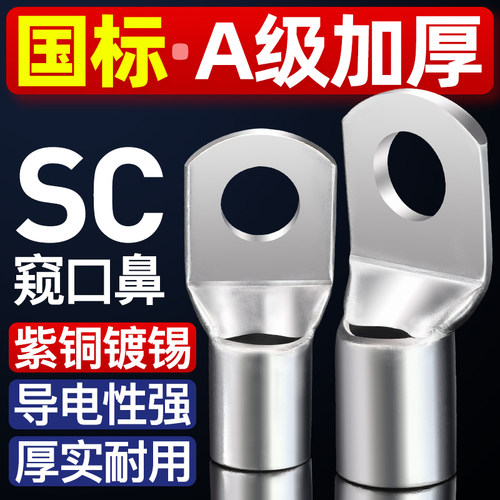 窥口国标端子铜线鼻子头线耳