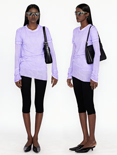 WEARABLE EVENT 紫色洗水针织长袖+短袖T恤