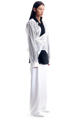 WEARABLEEVENT透视衬衣通勤宽松