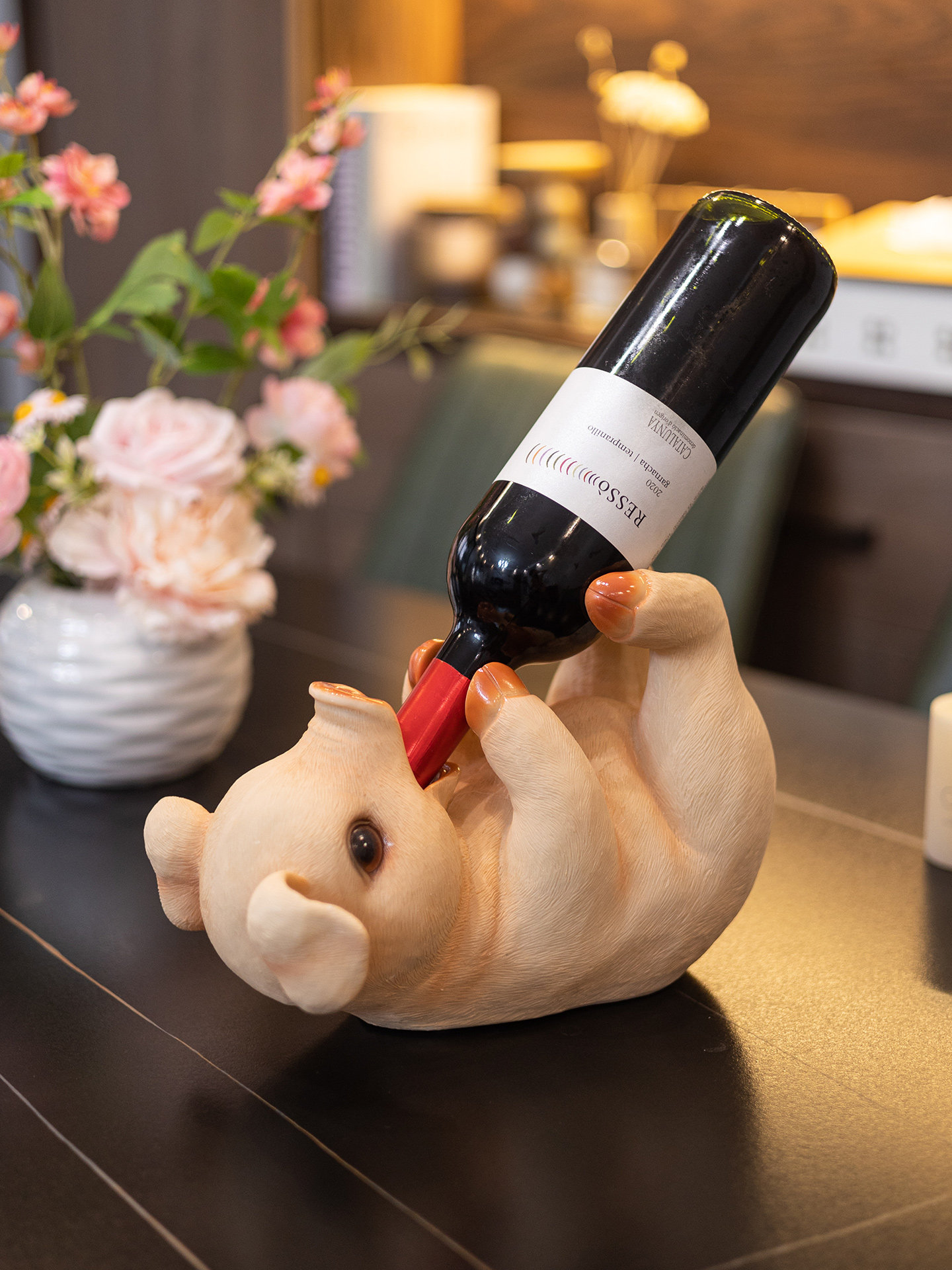 家点靓 欧式创意红酒架摆件家用葡萄酒架家居客厅家装酒柜装饰品