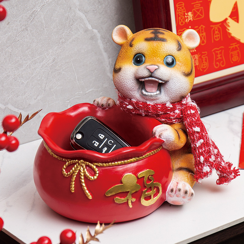 家点靓可爱生肖老虎摆件乔迁礼物