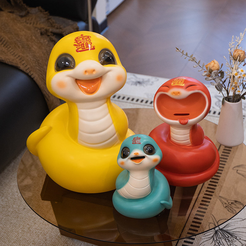 存钱罐2026新款蛇年客厅摆件装饰品大容量只进不出储蓄罐创意礼物,节庆用品/礼品,储蓄罐,淘宝优惠券,粉丝福利购,淘宝优惠卷