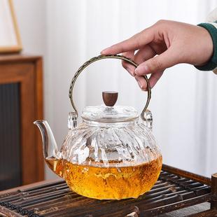 玻璃煮茶器家用简约烧茶壶提梁壶煮茶器煮茶炉煮水壶泡茶专用 日式