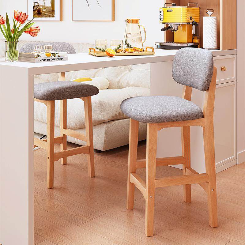 实木靠背吧台椅现代简约高脚凳岛台吧椅家用高脚椅收银台椅J&,商业/办公家具,酒吧桌,淘宝优惠券,粉丝福利购,淘宝优惠卷