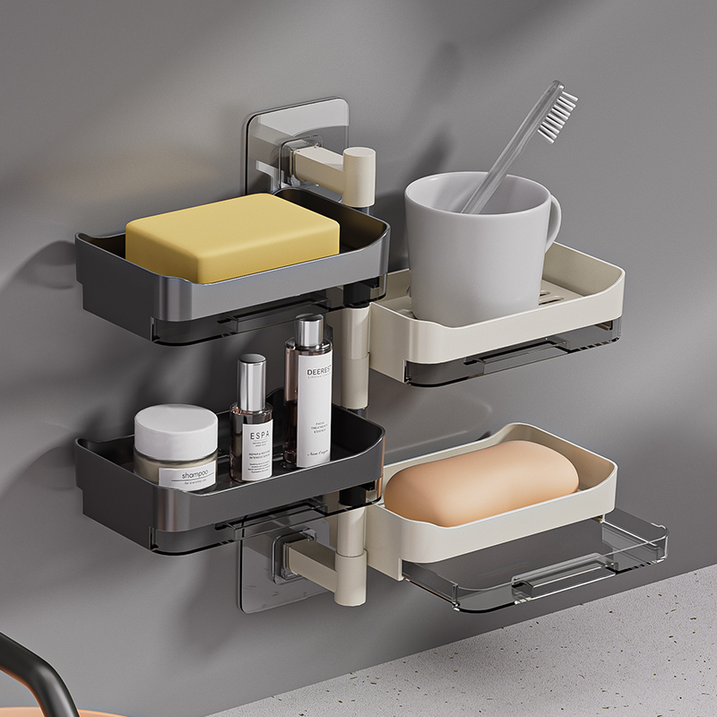 开博尔卫浴新款旋转肥皂盒免打孔