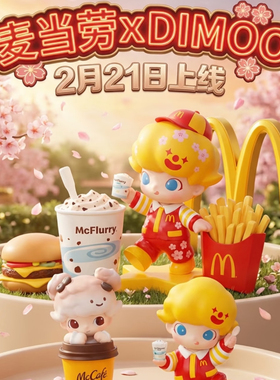 【正品代购】麦当劳联名泡泡玛特DIMOO麦咖啡麦旋风公仔玩具周边