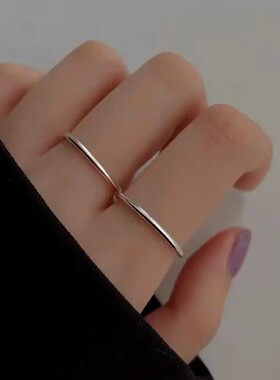 素圈戒指s999纯银素戒光面古法足银对戒男送女友新品小众生日礼物