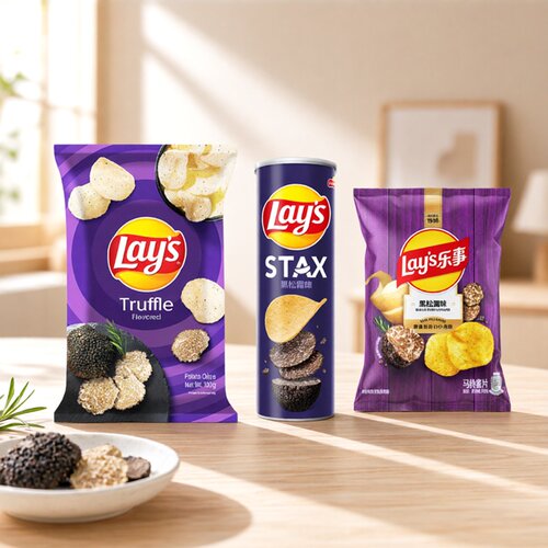 【上新】乐事薯片黑松露味新品蘑菇味零食小吃出游膨化休闲零食品