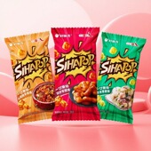 上新 好丽友嘶哈小食辣味鸡米花休闲追剧辣味零食薯片膨化食品