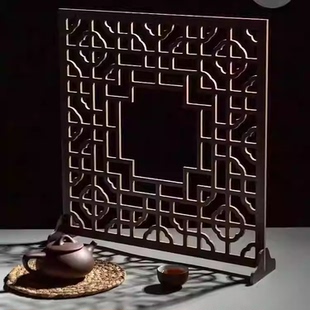 复古中国风中式窗户窗格美食糕点茶叶摄影拍照道具摆件家居摆设