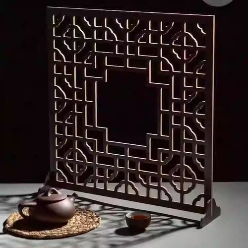 复古中国风中式窗户窗格美食糕点茶叶摄影拍照道具摆件家居摆设