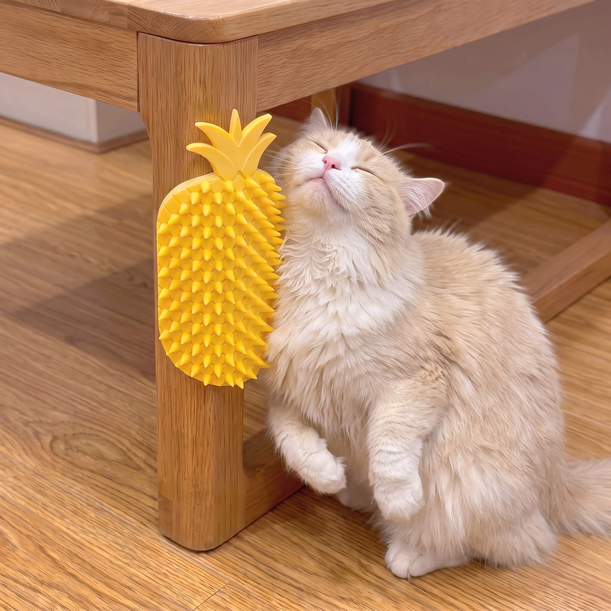 立式菠萝猫抓板蹭痒梳毛图片