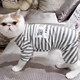猫咪衣服四脚睡衣秋冬季 家居服布偶加菲猫幼猫宠物狗狗防掉毛 新款