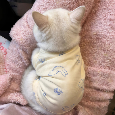 猫狗春秋薄款防掉毛两脚背心
