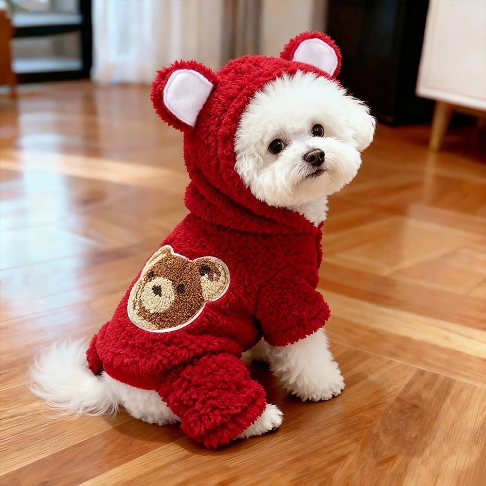 狗狗衣服秋冬款加厚保暖四脚衣