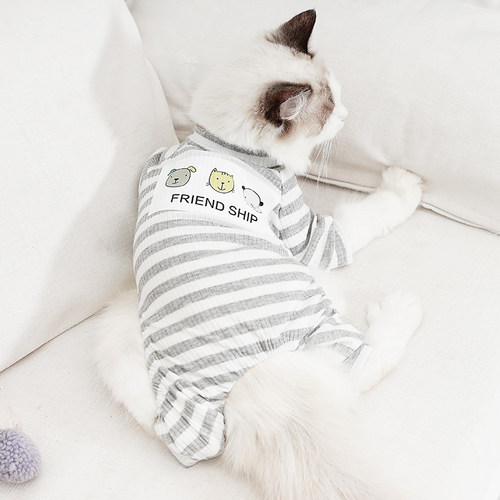 小猫咪衣服宠物泰迪睡衣蓝猫幼猫网红春夏季可爱小狗狗防掉毛服装 - 封面