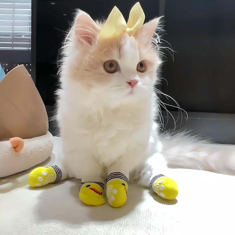 猫咪袜子宠物猫脚套防挠猫爪套手套狗狗防滑脚套防脏鞋子外穿不掉