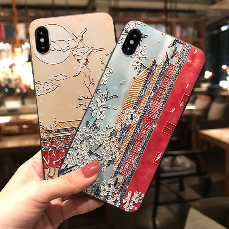 上新了故宫古风浮雕手机壳适用iPhone12小米vivo华为oppo一加nova