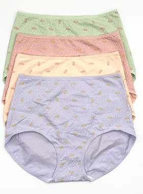 新一系新1系内裤XK65386中年女士莱卡纯棉舒适透气高腰大码三角裤