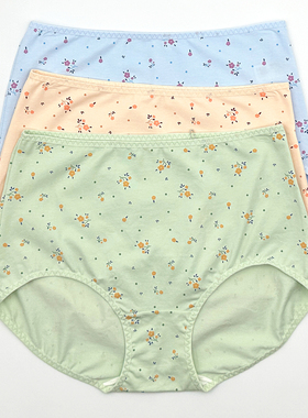 新一系新1系内裤XK65387中年女士莱卡棉印花舒适透气高腰平角裤