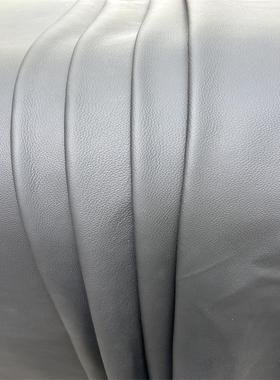 黑色头层牛皮皮料荔枝纹皮子皮革面料沙发座椅床头软包真皮皮料