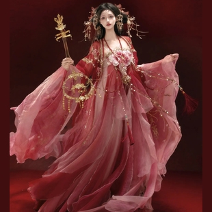 原创汉服女【涂七七-拒霜芙蓉】唐制重工刺绣大袖衫齐胸套装春款