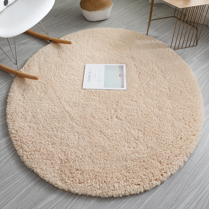 圆形地毯坐垫羊羔绒吊篮吊椅垫电脑椅垫子卧室床边心毛毯地垫