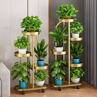 室内花架子阳台落地式可移动 多层花架子客厅室内绿萝架移动