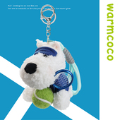 可爱网球西高地毛绒挂件潦草小狗包包汽车挂饰公仔玩偶钥匙扣礼物