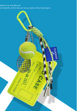 原创设计创意球拍网球卡包证件套公交卡校园卡钥匙扣比赛事纪念品