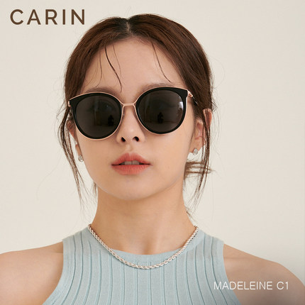 【秀智同款】CARIN墨镜女款MADELEINE猫眼板材透明彩色镜片太阳镜