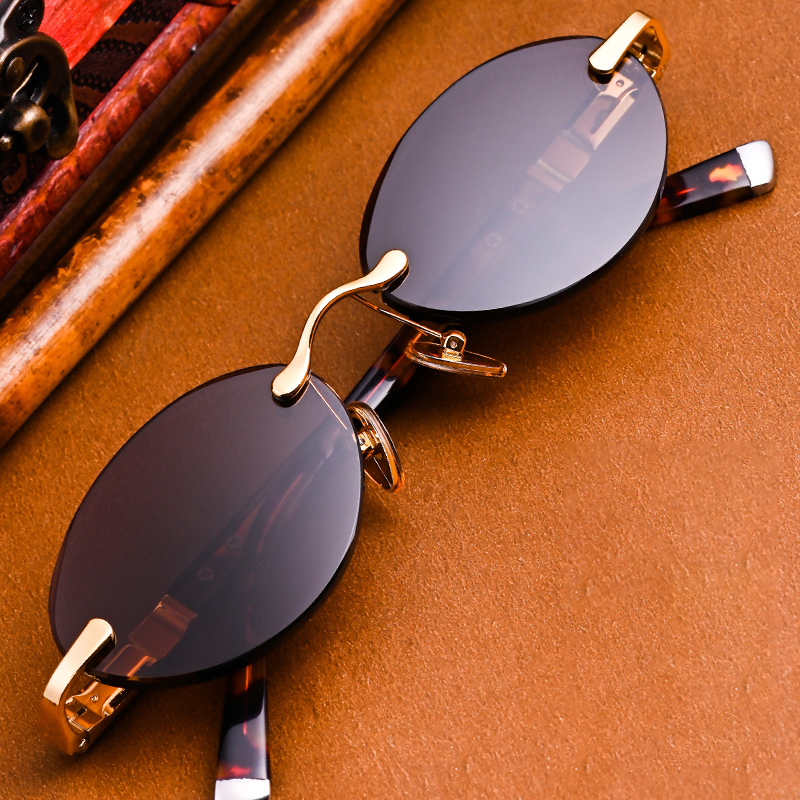 天然椭圆形时尚太阳镜清凉