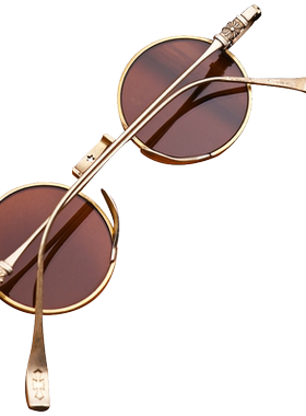 个性小圆复古太阳镜天然