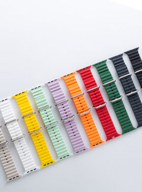 TAIHOM35mm海洋硅胶表带适用华强北智能手表运动手环ultra表带