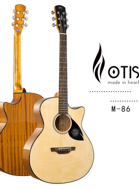 奥司40寸民谣吉他AC桶亮光高品质入门初学者新手吉它 M-86