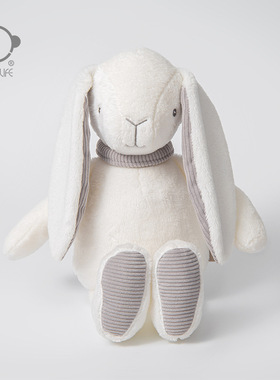 softlife小白兔可入口安抚玩偶哄睡公仔女婴幼儿陪睡毛绒出生礼物