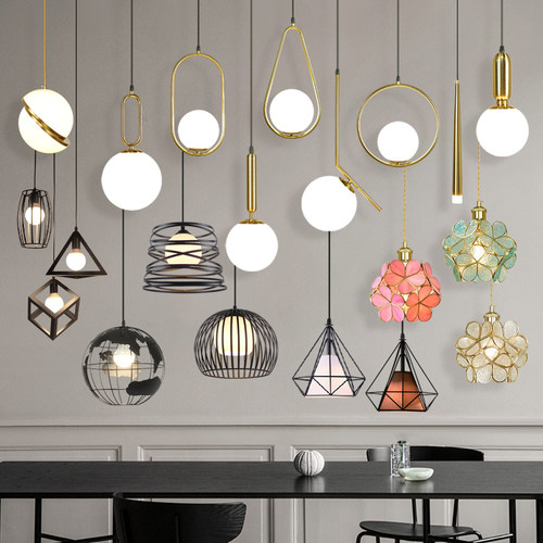 北欧现代轻奢卧室床头餐厅吊灯具