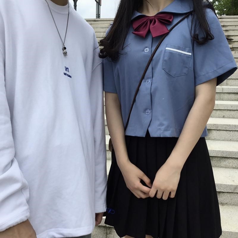 软妹日系夏装学院风jk制服海军领星星刺绣水手服衬衫百褶裙套装女|msdalam kategori Butik wanita / wanita, shirt - dari Buy2taobao.com untuk memberikan perkhidmatan ejen Taobao profesional membeli