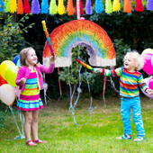 PanParty彩虹皮纳塔六一儿童生日派对聚会游戏砸糖游戏道具pinata