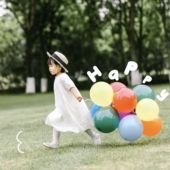 PanParty彩色乳胶气球束儿童加厚户外拍照氛围感道具生日派对装 饰