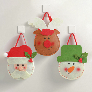 PanParty圣诞节礼物袋平安夜苹果袋儿童可爱糖果袋派对装饰礼品袋