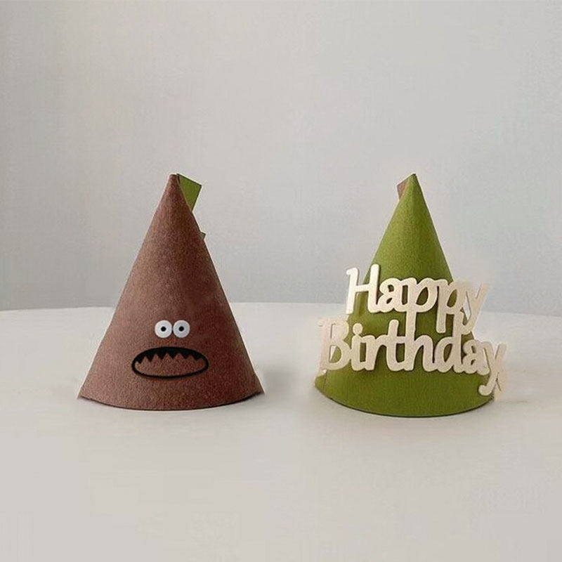 PanParty/ins风恐龙生日帽子儿童韩系头饰毛毡派对拍照道具装饰